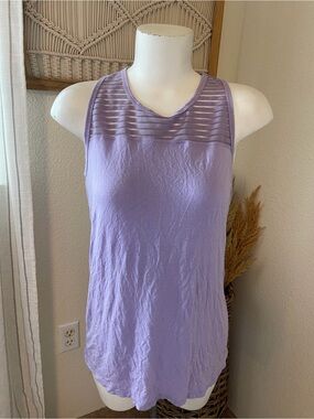 Balance Collection Marika Purple Mesh Tank M Floral Leggings S Set